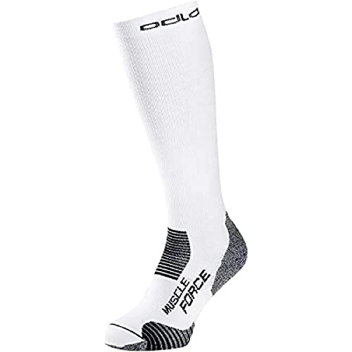 Odlo Unisex CERAMICOOL MUSCLE FORCE Kompressions Socken, white, 45-47 von Odlo