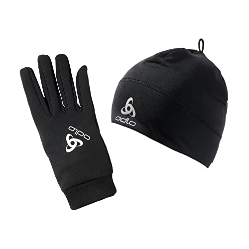 Odlo Unisex Polyknit HAT + Gloves Mütze + Handschuhe Set, Black von Odlo