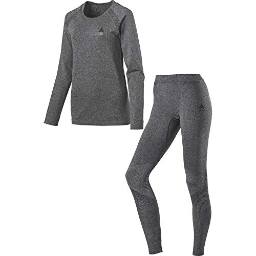 Odlo Damen Unterwäsche Set Performance Essential, Grey Melange-Black, XL von Odlo