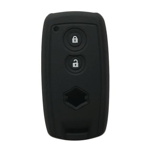 Odongk Silikon-Autoschlüssel-Hülle, 2 Tasten, für S-Mart Funkschlüssel, Schutz für S-uzuki SX4 Swift Sport Scorss Grand Cover für Alarm, Schwarz von Odongk