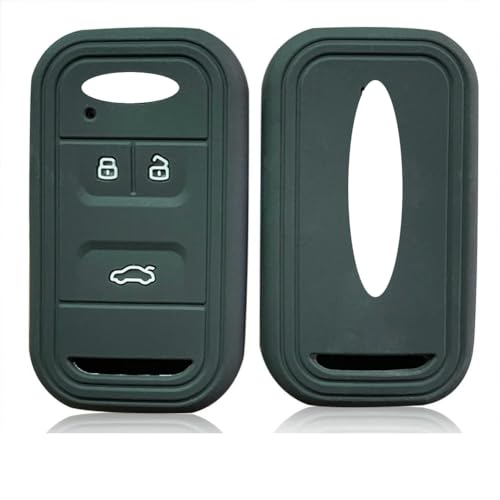 Odongk Silikon-Autoschlüssel-Hülle für C-Hery Tiggo 4 7 8 Arrizo für S-Mart Funkschlüsselhalter-Sets, 3-Tasten-Hülle, Auto-Innenzubehör, Schwarz A von Odongk