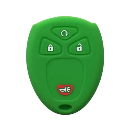 Odongk Silikon-Schlüsselhülle für C-hevrolet Silverado Lawine, für G-MC Acadia, für Enclave, 4-Tasten-Schlüsselhalter, Autozubehör, Grün von Odongk