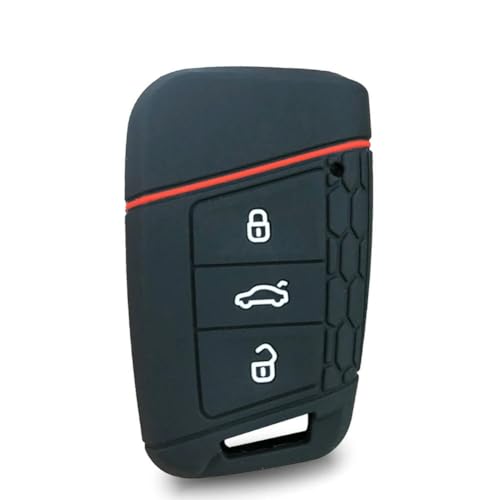 Odongk Silikon-Schutzhülle für Funkschlüssel, für Kodiaq Superb A7, Volkwagen, P-assat B8, G-olf Gte, Auto-Schlüsselanhänger, hautfarben von Odongk