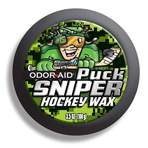 Odor Aid Puck Sniper Hockey Wachs 100g, Eishockey Schlägerwachs (grün) von Odor Aid