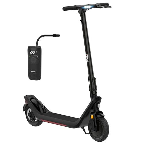 Odys E-Scooter mit Straßenzulassung & Appanbindung (je nach Model bis zu 100km Reichweite & bis zu 140kg zugel. Gesamtgewicht, Luftreifen, max 20km/h, duales Bremssystem, IP55, Display) + FlexPump von Odys
