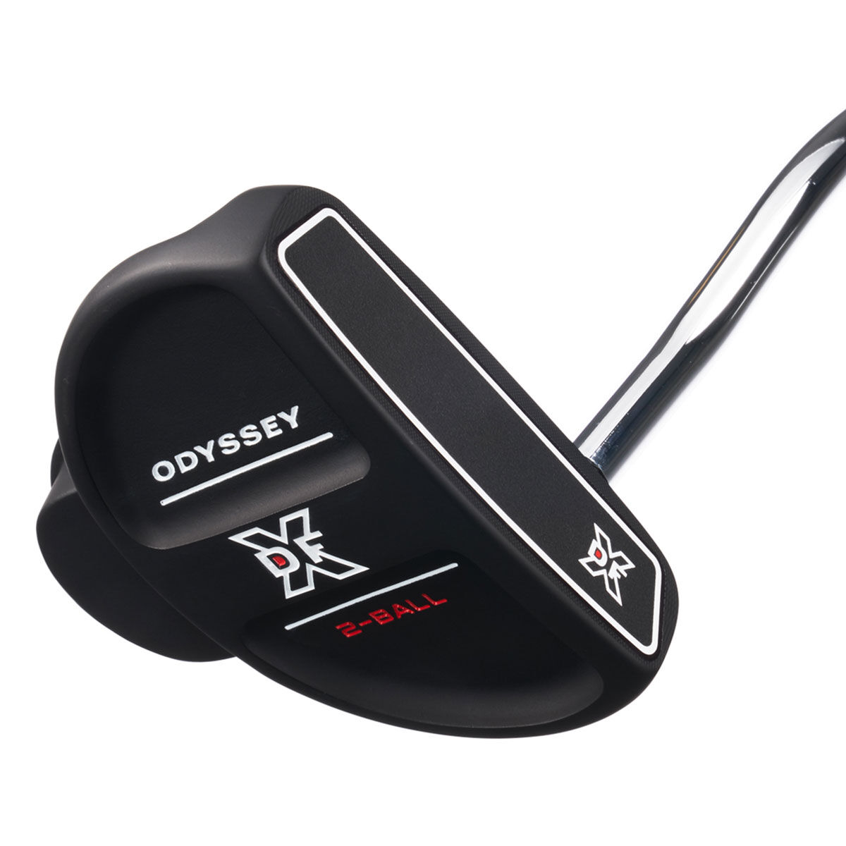 Odyssey Mens Black and Silver Dfx 2-Ball Os Left Hand Golf Putter, Size: 34"| American Golf, 34inches von Odyssey