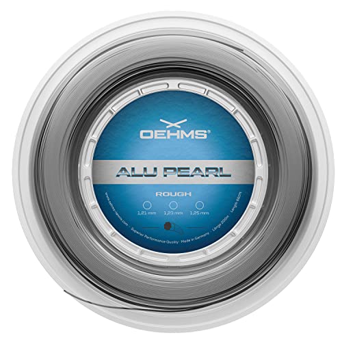 OEHMS Alu Pearl Rough | 200 m Spule | gerillte Co-Poly Tennisschlägersaite | Ø 1,25 mm (16 l) von OehmsClassics