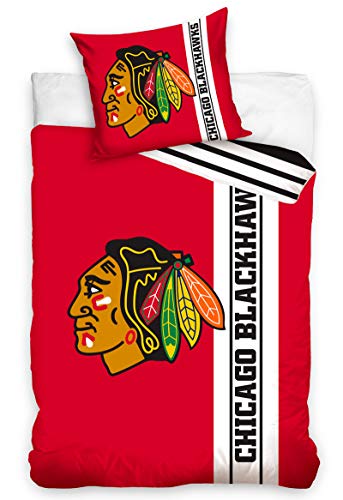 Official Merchandise Bettwäsche NHL Chicago Blackhawks Belt, 135x200 + 80x80 cm von Official Merchandise