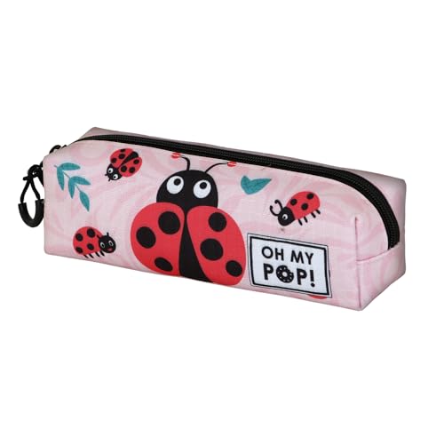 Oh My Pop! Ladybug-Fan Quadrat Federmäppchen 2.2, Rosa, 22 x 9 cm von Oh My Pop