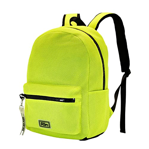 Oh My Pop! Yellow Neon-Mesh Rucksack, Gelb von Oh My Pop!