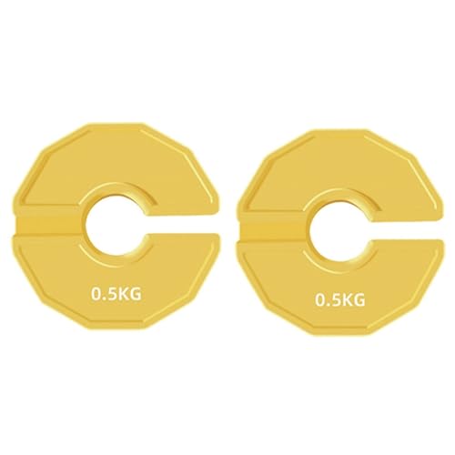 Ohulelks 2 x Mikro-Hantelscheiben für das Fitnessstudio, fraktionelle Hantelscheiben, Gummi-Fraktions-Hantelscheiben, zusätzliche Öffnung, 35 mm, 0,5 kg von Ohulelks