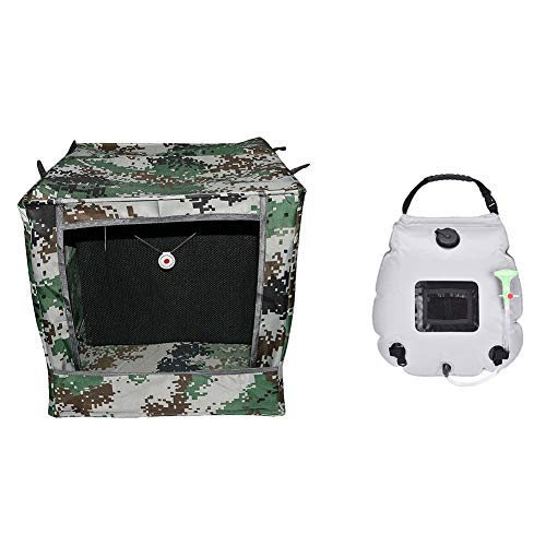 Oikabio 1 x Zielbox für Bogenschießen und 3 x Solar-Duschtasche, tragbare Heiztasche von Oikabio