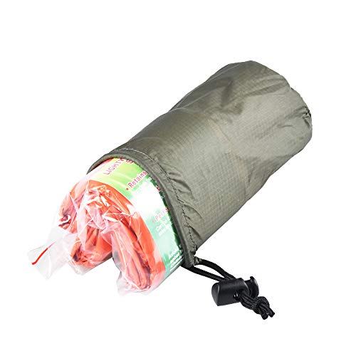 Oikabio 2 x Notfall-Unterschlupf, kalt und warm, wasserdicht, Outdoor-Schlafsack, Camping-Ausrüstung, Isolierung, lebensrettende SOS von Oikabio