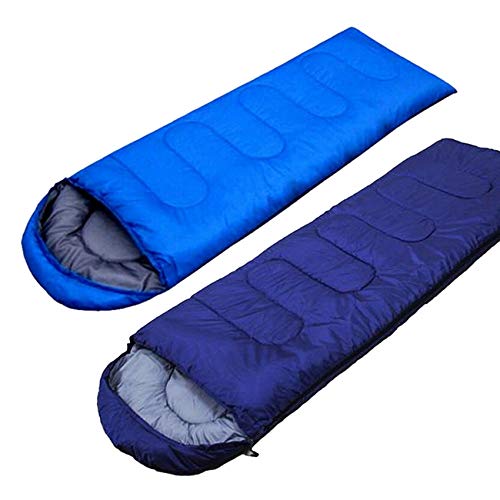 Oikabio Schlafsack, warm, für Erwachsene, Kinder, drinnen und draußen, Blau und Marineblau, 2 Stück von Oikabio