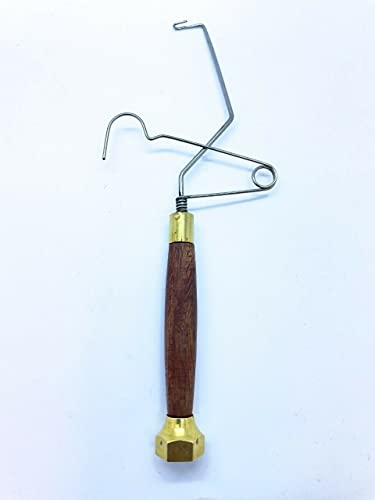 Olax Englischer Whip Finisher mit Holzgriff, 14cm, Fliegenbinden Werkzeug, Fliegenfischen von Olax
