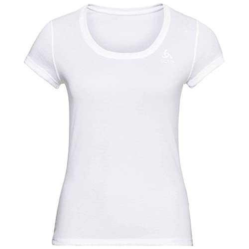 Odlo Damen Active F-dry Light Eco_141161 Funktionsunterwäsche Kurzarm Shirt, Weiß, XS EU von Odlo
