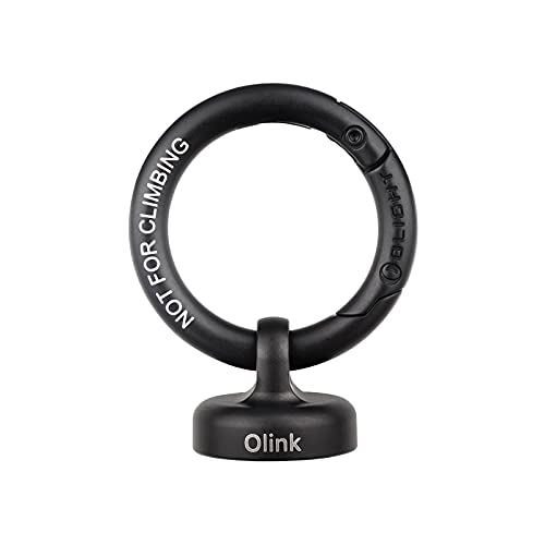 OLIGHT OLINK Tragbarer Magnetischer Ring, Karabinerring aus Edelstahl, kompatibel mit der Olight kleine Taschenlampen, Obulb-Serie (Schwarz) von OLIGHT