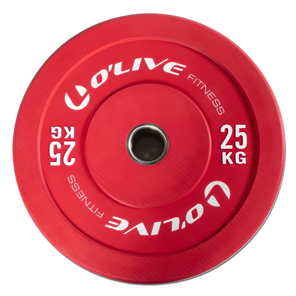 Olive 25kg Olympic Bumper Plate Silber 25 kg von Olive