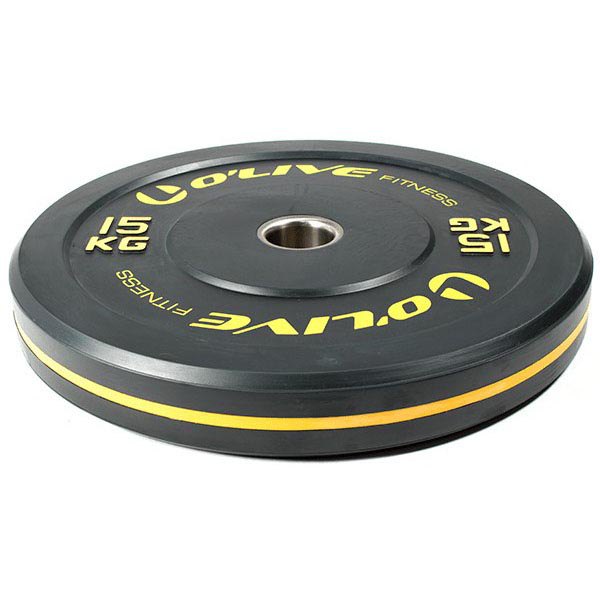 Olive Olympic Bumper Discs 15kg Schwarz 15 kg von Olive