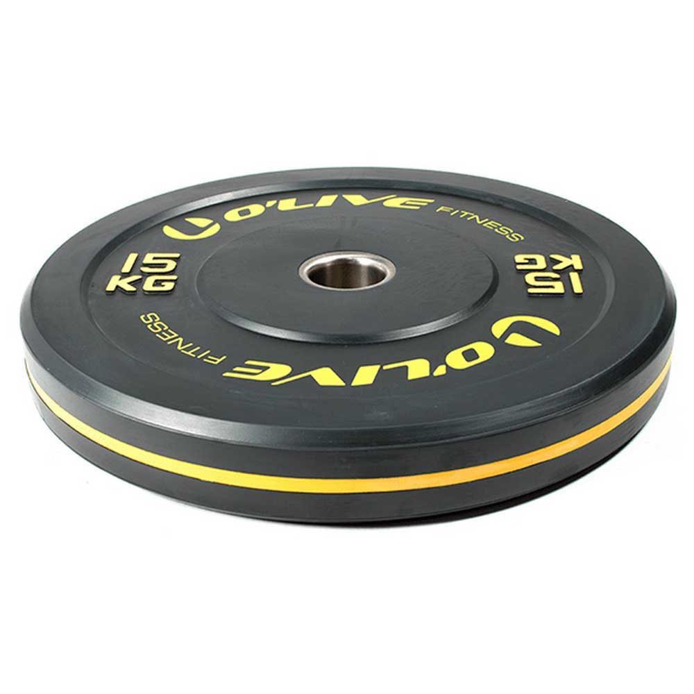 Olive Rubber Coated 15 Kg Plate Silber 15 kg von Olive