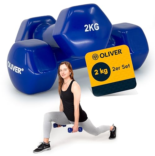 OLIVER Kurzvinylhantel, blau, OL1053059B13, , 2 x 2,0 kg von Oliver