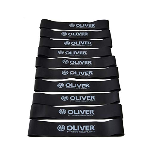 OLIVER Rubber-O Widerstandsband Maximalstark 10er Set Fitness Bootyband von Oliver