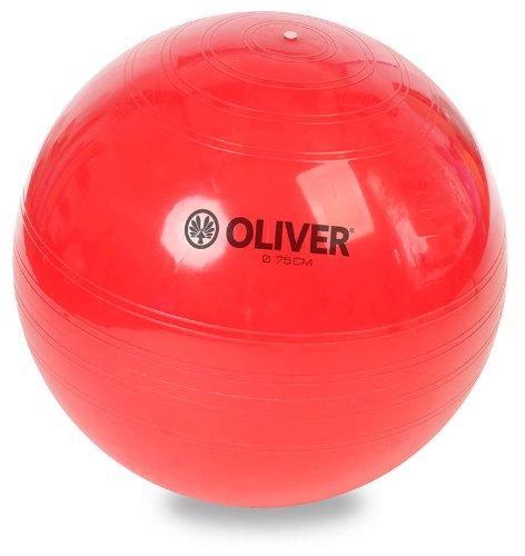 Oliver Gymnastikball Fitness Ball Physiotherapie Gymnastik Sitzball rot 75 cm von Oliver