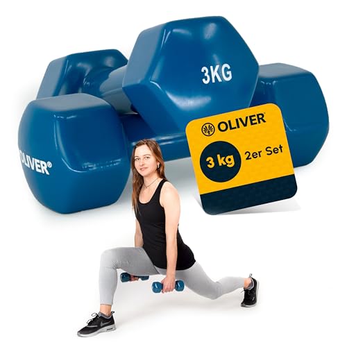 Oliver Kurzvinylhantel 2x3 kg, Petrol, OL1054178B14 von Oliver