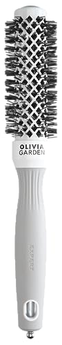 Olivia Garden - Expert Blowout Shine Haarbürste, Weiß und Grau, 25 von Olivia Garden