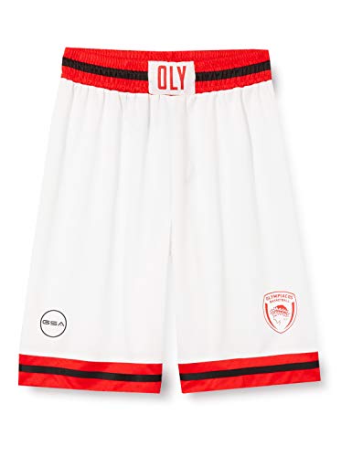 Gepaworld SA Olympiacos, offizielle Renn-Shorts, Unisex, Kinder, Weiß, 12 Stück von Olympiacos B.C.