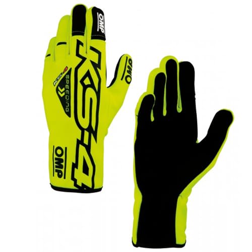 Ompracing Handschuhe KS-4 Kart, Gelb/Schwarz, Größe XL von Ompracing