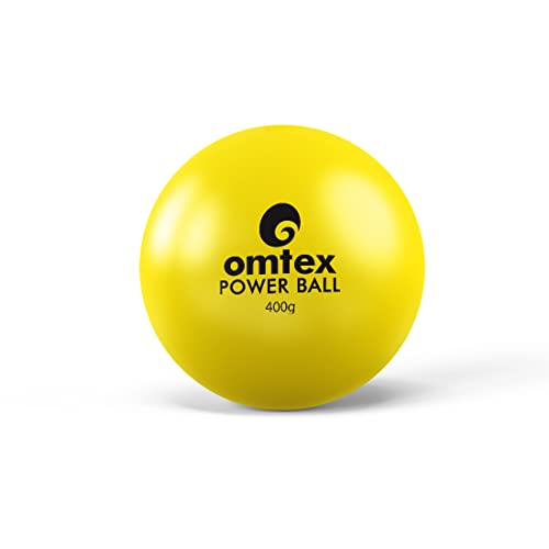 Omtex Gewichtsbälle 400g für Power-Hitting, Schlag- und Pitching-Training geeignet für Jugendliche & Sportler, bauen Kraft und Muskeln auf, verbessern Technik und Form - Gelb von Omtex