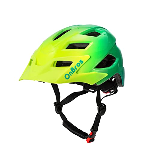 Kinderhelm, OnBros Fahrradhelme für Kinder, CE-zertifiziert, verstellbarer Fahrradhelm mit abnehmbarem Visier und Einlagen für Roller, Skate, Fahrrad, Rollerblade, 50–57 cm von OnBros