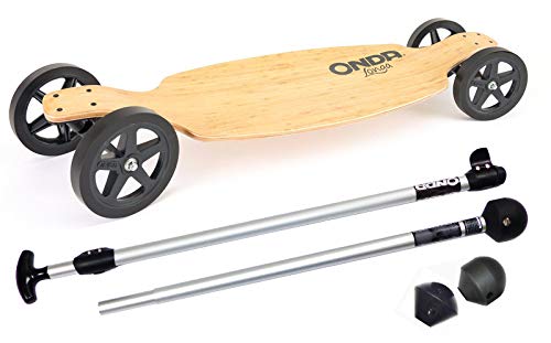 Landpaddling-Set - Offroad-Longboard Onda Longa von Onda Motion + Onda-Landpaddling-Stick Aluminium von Onda Motion