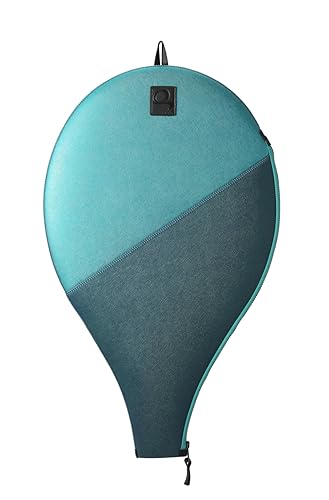 OneJoy Tennisschlägerhülle, Tragetasche, Einzel-Tennisschlägerhülle, Schläger-Kopfabdeckung, Hellblau/Bronze, 51 x 31 cm von OneJoy