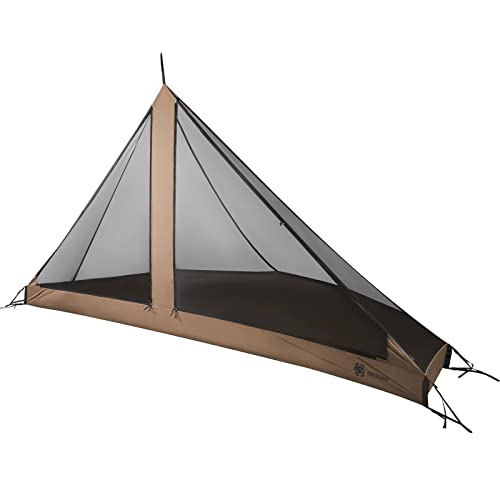 OneTigris 2-3 Personen Halbkuppel Mesh Innenzelt mit 4000mm Zelt Bad Boden für Camping Wandern für 4-6 Personen Pyramidenzelt von OneTigris