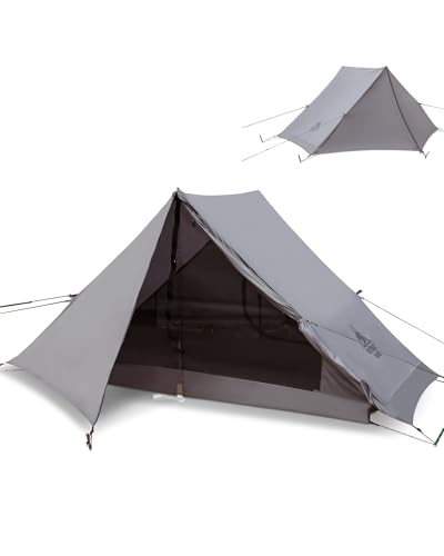 OneTigris HILLRIDGE Ultraleicht Zelt 1 2 Personen wasserdicht 3000 mm 3 Jahreszeiten Campingzelt Doppelschicht Moskitoschutz Kleines Packmaß für Camping Wandern Outdoor(1,2 kg) von OneTigris