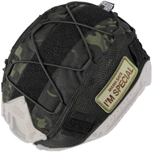 OneTigris Multicam Helmüberzug Airsoft Helm ohne Helm für Fast PJ Helm in Größe M/L(Multicam Black für Ops-Core Fast PJ Helm in Größe M/L & OneTigris PJ/MH Helm in Größe M/L) von OneTigris