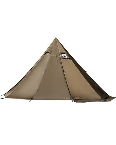 OneTigris NORTHGAZE Tipi Zelt für 2-4 Personen Outdoor Camping Zelt mit Stove Jack 4 Jahreszeiten Zelt wasserdicht 3000mm Pyramidenzelt (Nylon) von OneTigris