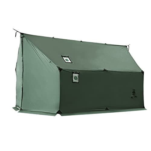 OneTigris TEGIMEN groß warm Zelt Winter, Camping Survival Hängematte Zelt wasserdicht 3000 mm Plane für Wandern(Ranger Grün) von OneTigris