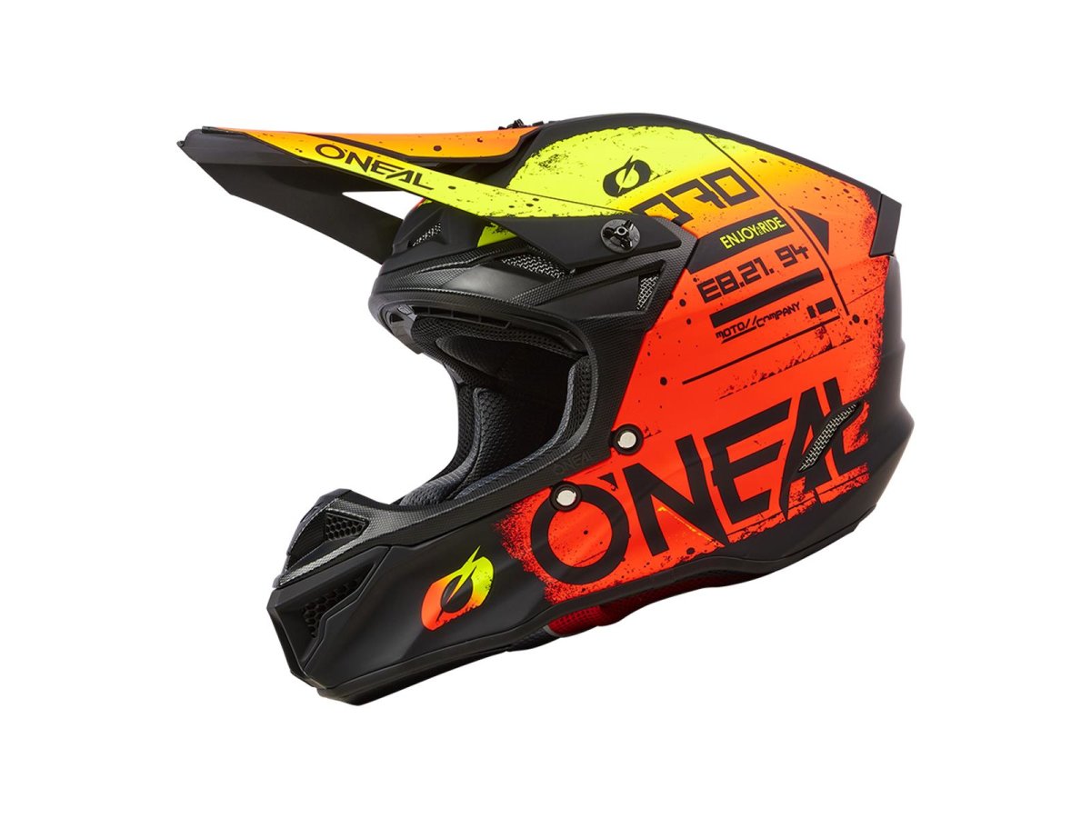Oneal 5SRS Polyacrylite Helm SCARZ schwarz/rot/gelb von Oneal