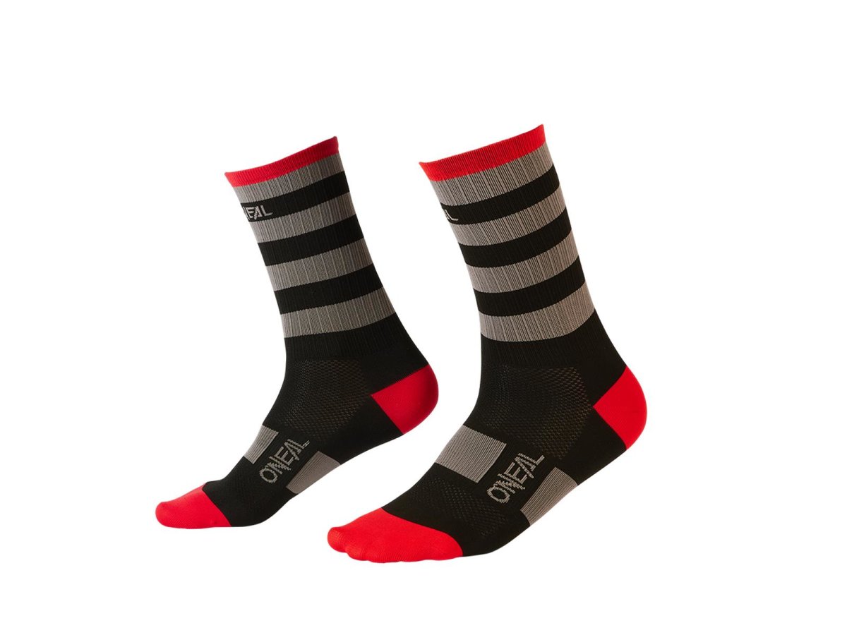 Oneal MTB Performance Sock STRIPE schwarz/grau/rot von Oneal