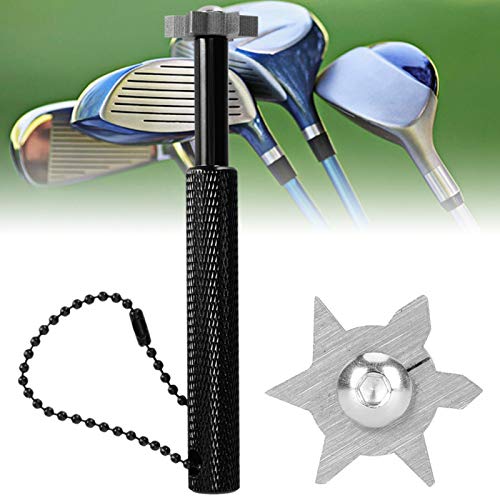 Ongoion Reinigungswerkzeug, Nutwerkzeug Rillenschärfer, Golfzubehör, für V-Nuten für U-Rillen-Schläger(Black) von Ongoion