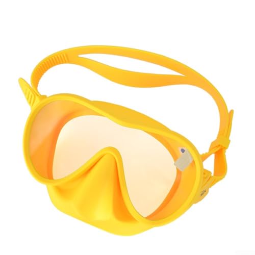 Anti-Beschlag-Silikon-Unterwasser-Scuba-Maske, auslaufsicheres Design, einfach zu justieren, Anti-Beschlag-Silikon, Anti-Beschlag-Schnorcheln, Unterwasser-Rettungs-Tauchen (gelb) von Oniissy