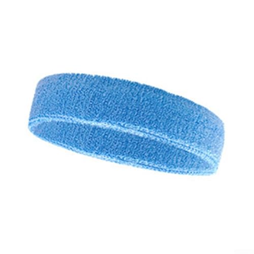 Oniissy 1 x Polyester-Stirnband, schweißabsorbierendes Stirnband, Outdoor-Sport-Schweißband, für Basketball, Tennis, Volleyball, Laufen und andere Sportarten (blau) von Oniissy