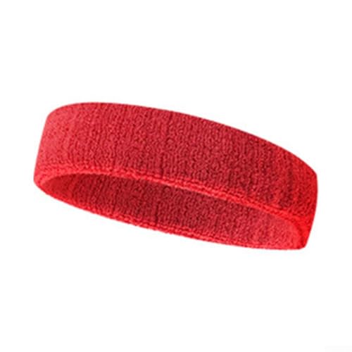 Oniissy 1 x Polyester-Stirnband, schweißabsorbierendes Stirnband, Outdoor-Sport-Schweißband, für Basketball, Tennis, Volleyball, Laufen und andere Sportarten (rot) von Oniissy
