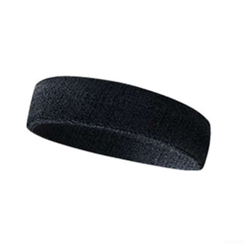 Oniissy 1 x Polyester-Stirnband, schweißabsorbierendes Stirnband, Outdoor-Sport-Schweißband, für Basketball, Tennis, Volleyball, Laufen und andere Sportarten (schwarz) von Oniissy