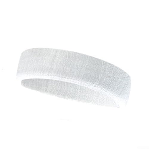 Oniissy 1 x Polyester-Stirnband, schweißabsorbierendes Stirnband, Outdoor-Sport-Schweißband, für Basketball, Tennis, Volleyball, Laufen und andere Sportarten (weiß) von Oniissy