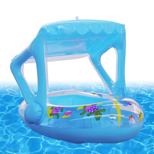 Baby-Schwimmring mit abnehmbarem/verstellbarem Sonnendach und Sicherheitssitz, aufblasbarer Baby-Schwimmschwimmer für Kleinkinder von 1 bis 5 Jahren. von Onkujlpst