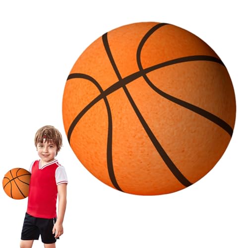 Onlynery Basketball,Leichter PU-Weichschaumball mit hoher Dichte, Mute-Basketball für Indoor-Aktivitäten, Spielübungen für Kinder, Teenager und Erwachsene von Onlynery